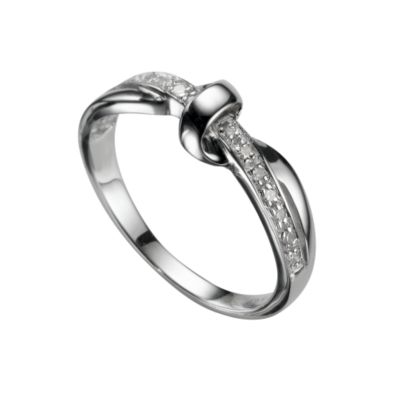 9ct White Gold 10 Points Carat Ring