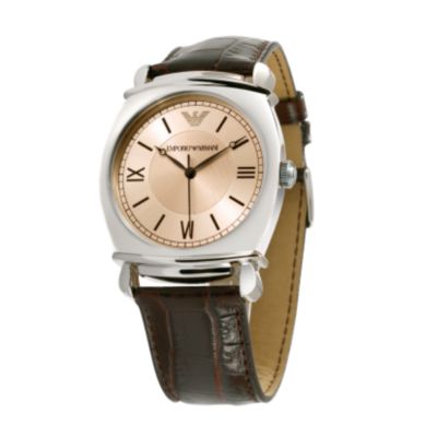 Emporio Armani men's leather strap watch - Product number 5568080