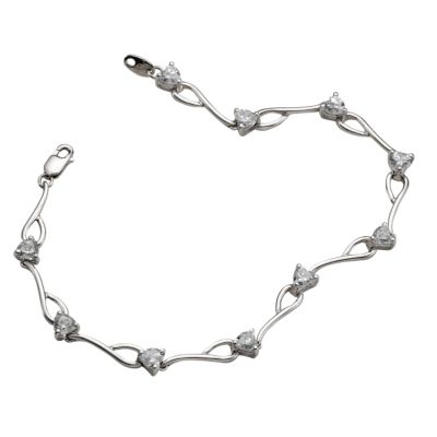 9ct white gold cubic zirconia bracelet - Product number 5568730