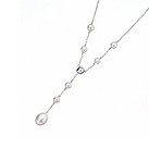 9ct white gold cultured freshwater pearl necklace