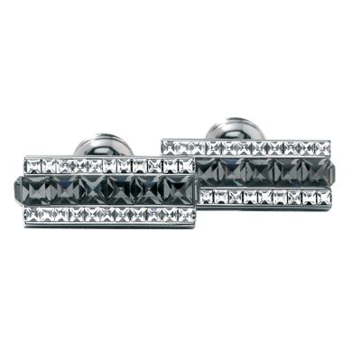 Square Mile grey and white Swarovksi crystal cufflinks - Product number 5571669