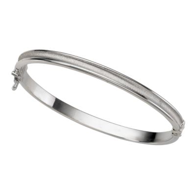9ct white gold bangle