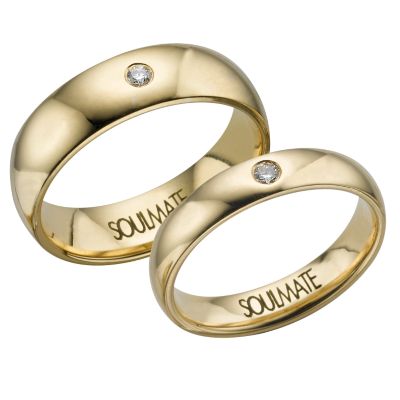 18ct Gold Bride and Groom Wedding Set