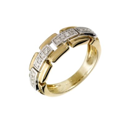9ct yellow gold diamond signet ring - Product number 5575974
