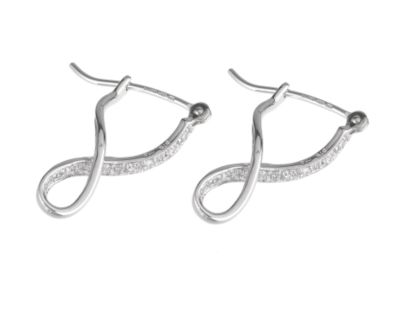 9ct white gold diamond creole earrings - Product number 5577438