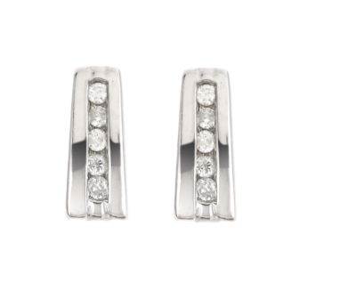 9ct white gold with diamond earrings - Product number 5579023