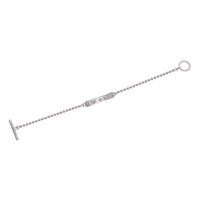 Emporio Armani sterling silver ID bracelet with topaz