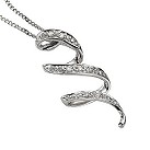 9ct white gold diamond pendant