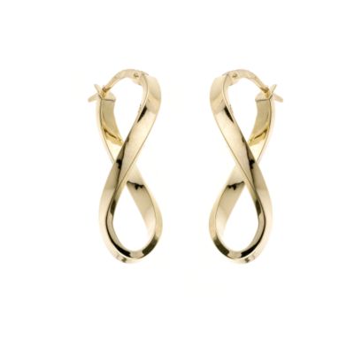 9ct yellow gold infinity twist creole earrings - Product number 5581958