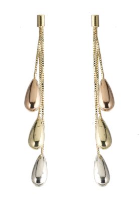9ct white, yellow and red gold earrings - Product number 5582008