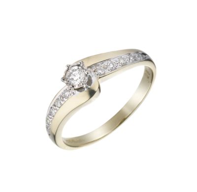 18ct Gold 1/4 Carat Diamond Ring