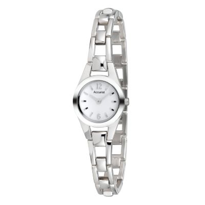 Accurist Ladiesand#39; White Dial Bracelet Watch