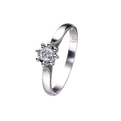 Platinum 1/5 Carat Diamond Solitaire Ring