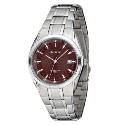 Accurist Men's Brown Dial Bracelet Watch