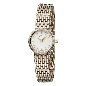 Ladiesand#39; Gold-plated Bracelet Watch with Gold Dial