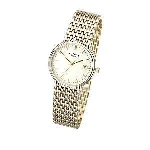 Menand#39;s Gold-plated Bracelet Watch