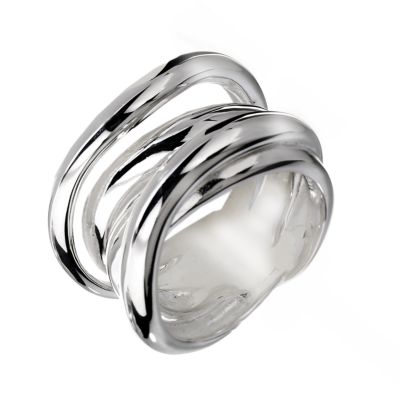 silver fixed wedding ring - medium