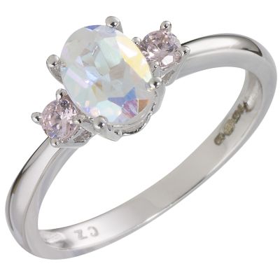 Rainbow Mist 9ct White Gold Topaz Ring - Product number 5595673