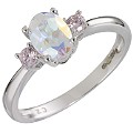 Rainbow Mist 9ct White Gold Topaz Ring