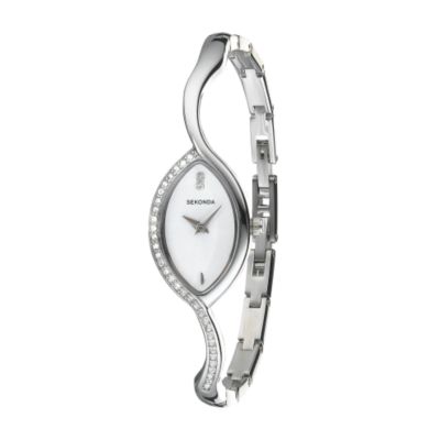 Sekonda Ladies`Semi-Bangle Stone Set Watch