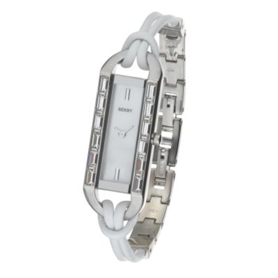 SEKSY by Sekond Ladies' White Leather Strap Watch