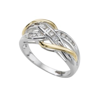 9ct two-colour gold fifth carat diamond ring - Product number 5607701