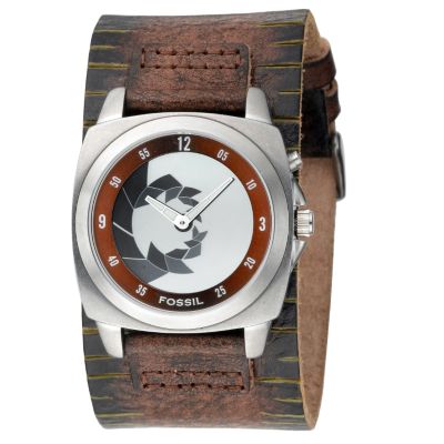Fossil Men's Leather Cuff Watch