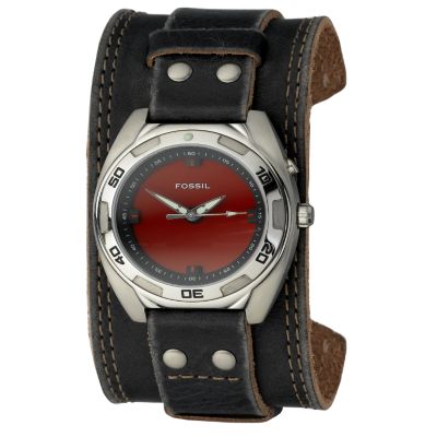Fossil Men's Leather Cuff Watch