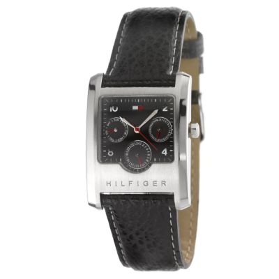 Tommy Hilfiger Men's Black Leather Strap Watch - Product number 5610249