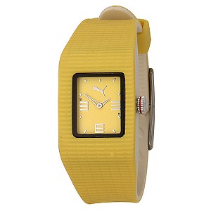 Puma Yellow Resin Strap Watch