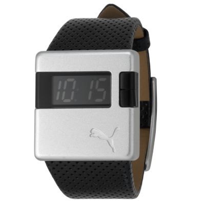 Puma Square Digital Black Strap Watch