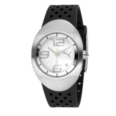 Puma Men` Green PU Strap Watch