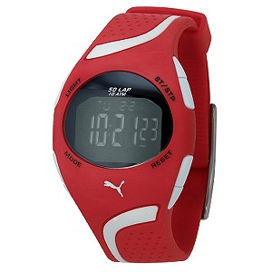Puma Red Digital Resin Strap Watch