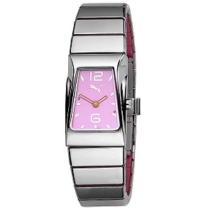 Puma Pink Rectangular Bracelet Watch