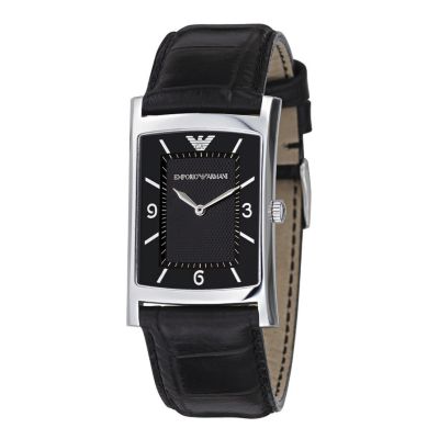 Emporio Armani Slim Line men's leather strap watch - Product number 5613817