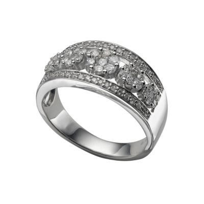 18ct white gold three quarter carat diamond cocktail ring - Product number 5614791