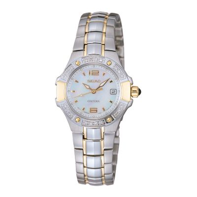 Seiko Coutura ladies' stainless steel diamond-set watch