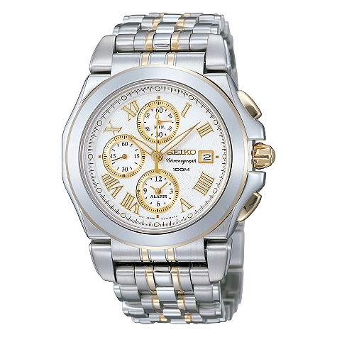Seiko men's stainless steel chronograph watch