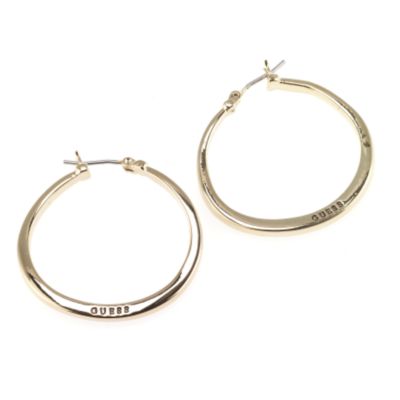 Guess Gold Plated Hoop Earrings