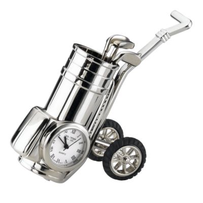 H Samuel Golf Trolley Miniature Clock