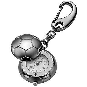 H Samuel Football Keyring Miniature Clock
