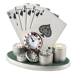 H Samuel Poker Miniature Clock