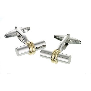 Classic Collection Two Tone Barrel Cufflinks