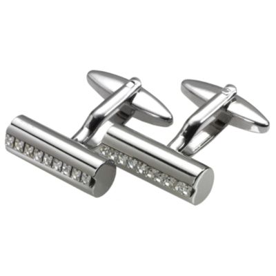 Classic Collection Men` Silver Coloured Cufflinks