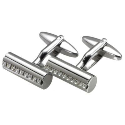 Mens Silver Coloured Cufflinks