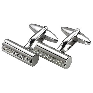 Classic Collection Mens Silver Coloured Cufflinks