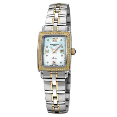 ladies two-colour bracelet watch