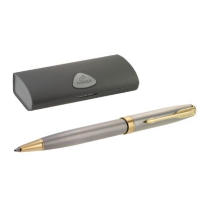 Parker Sonnet Steel and Gold Ballpoint Pen With Case - Product number 5668026