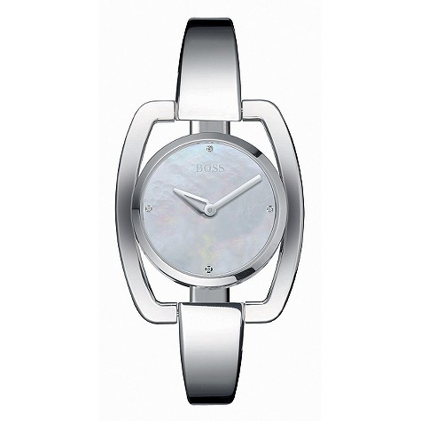 BOSS ladies' stainless steel bangle watch