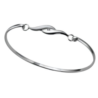 Silver Wave Cubic Zirconia Bangle - Product number 5682037